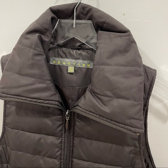 Kenneth Cole Quilted Down Puffer Vest Chocolate M - Picture 3 of 7